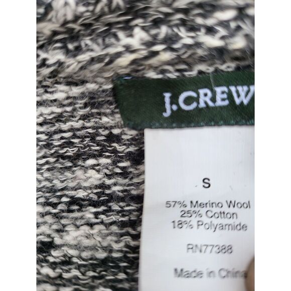 J. Crew Sweater Cardigan Small Womens Long Button Front Zippered Pockets Wool Bl - Picture 4 of 4